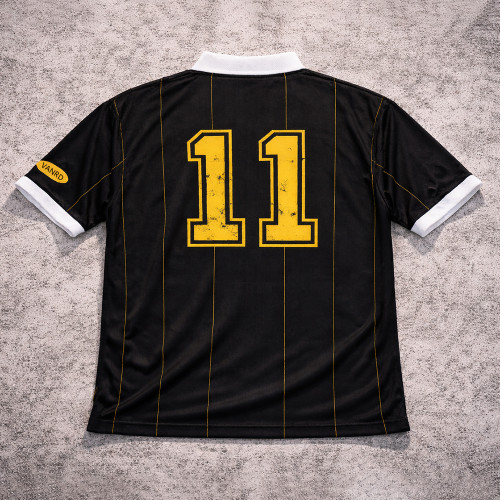 Custom Jersey T-shirts | Black Lace-Up Hockey Style Jersey