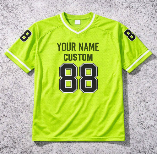 Neon football jersey custom t-shirts for teams OEM