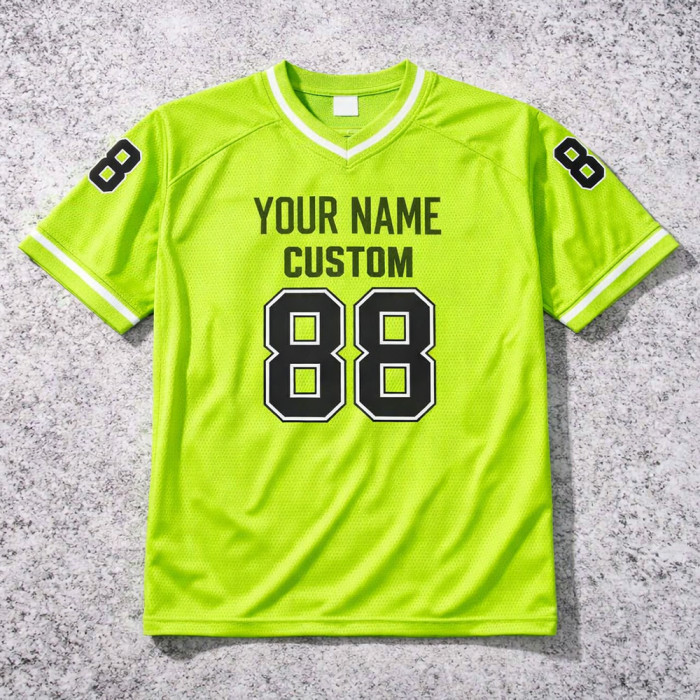 Neon football jersey custom t-shirts for teams OEM