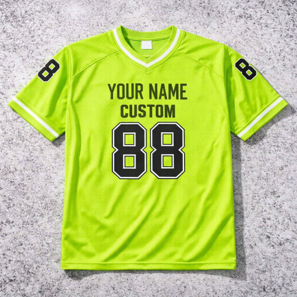 Neon football jersey custom t-shirts for teams OEM