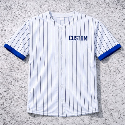 Custom Baseball T-Shirts Pinstripe Team Jersey Manufacturer