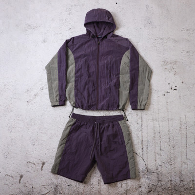Custom Tracksuit Set With Logo Hooded Jacket and Shorts