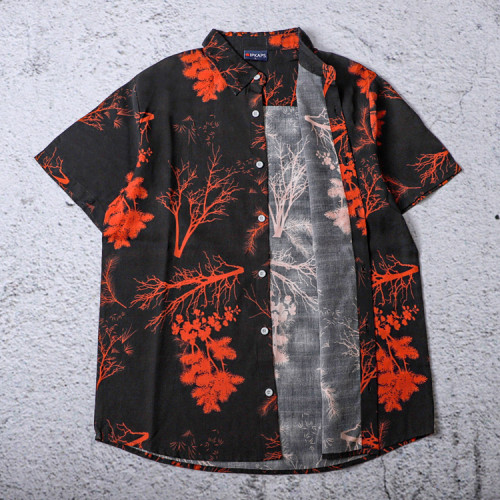 Printed Short Sleeve Shirt custom t shirt manufacturers