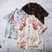 Allover Print Short Sleeve Shirt custom t shirt manufacturer supply