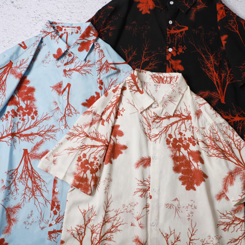 Allover Print Short Sleeve Shirt custom t shirt manufacturer supply