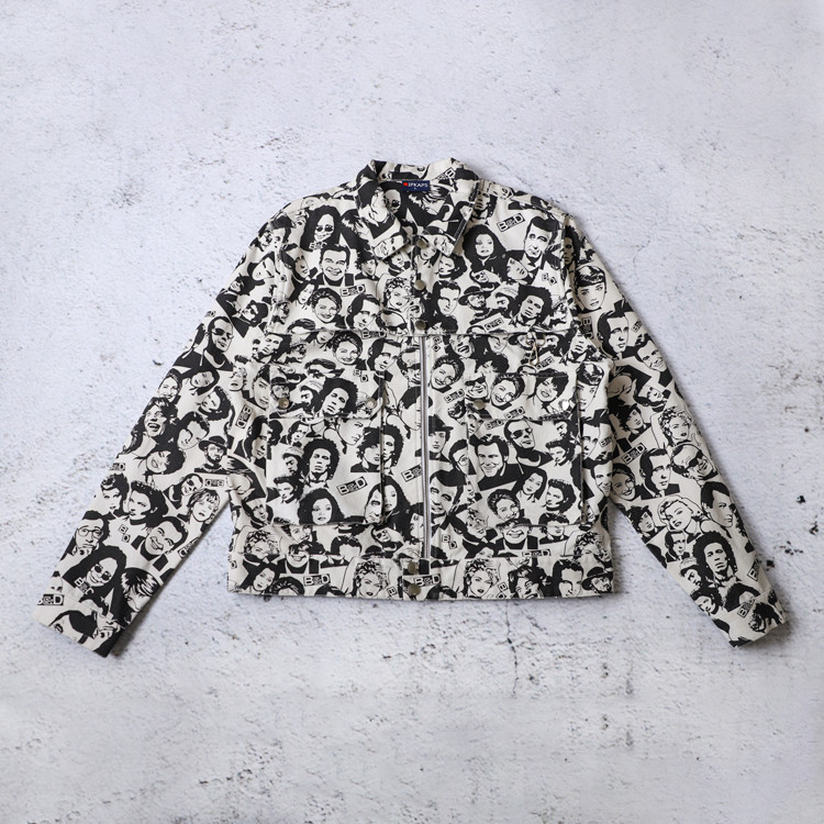 Green retro jacket model display