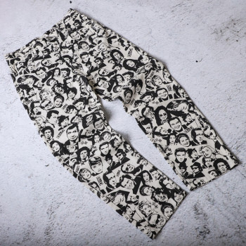 All Over Portrait Custom Printed Pants Manufacturer