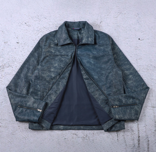 Custom leather jacket manufacturer for mens streetwear lines