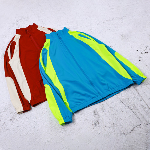 Custom Track Jackets Color Block Sports Zip Jacket