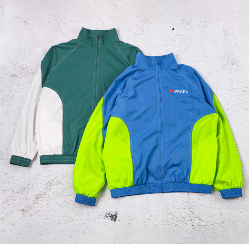 Custom Color Block Track Jacket OEM Team Sportswear Wholesale