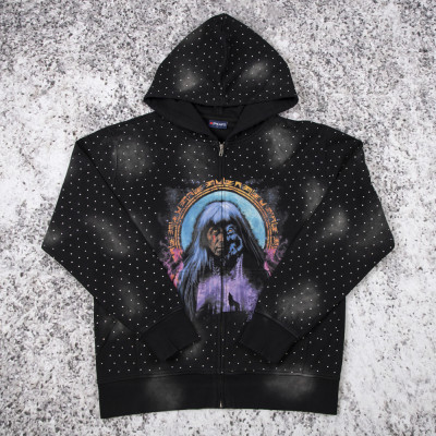 Custom Zip Up Hoodie With Graphic Print Manufacturer OEM