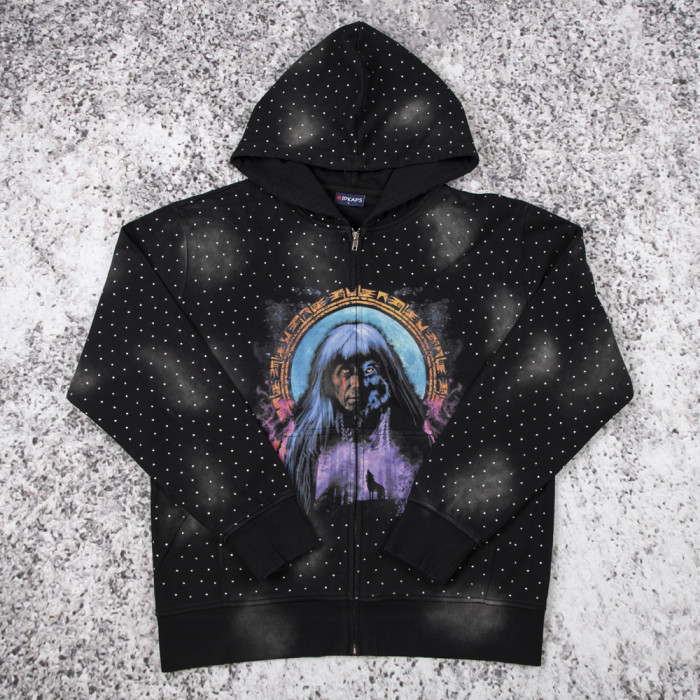 Custom Zip Up Hoodie With Graphic Print Manufacturer OEM