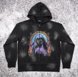 Custom Zip Up Hoodie With Graphic Print Manufacturer OEM