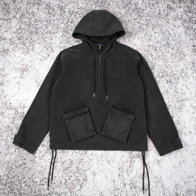 Custom Anorak Jacket | Washed Canvas Hooded Pullover OEM