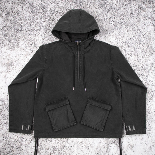 Custom Anorak Jacket | Washed Canvas Hooded Pullover OEM