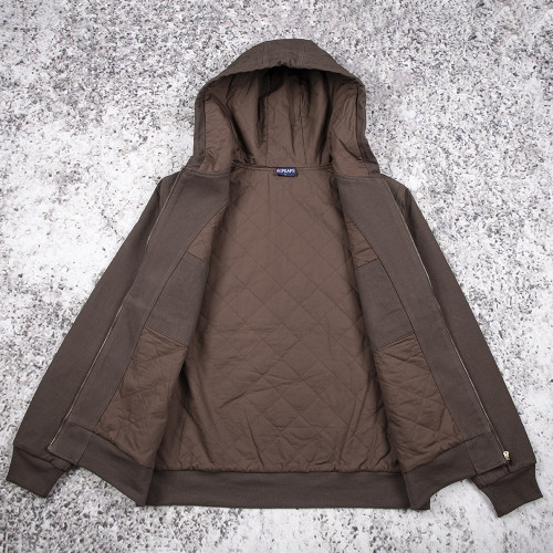 Custom Work Jackets Hooded Quilted Zip Insulated For Brands