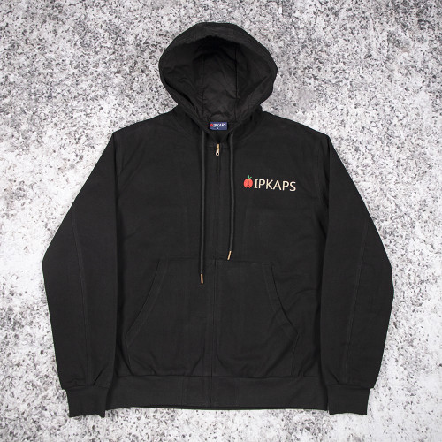 Custom Hooded Jackets Quilted Work Zip Jacket Manufacturer