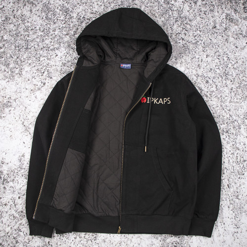 Custom Hooded Jackets Quilted Work Zip Jacket Manufacturer