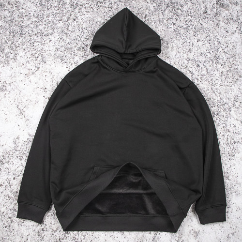 Black pullover custom hoodies manufacturer OEM service