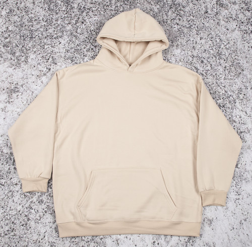 Custom Hoodies Bulk Plain Beige Pullover Hoodie