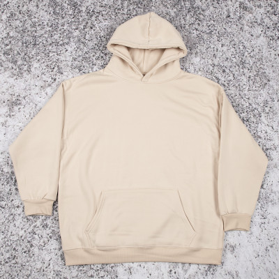 Custom Hoodies Bulk Plain Beige Pullover Hoodie