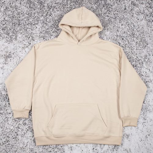 Custom Hoodies Bulk Plain Beige Pullover Hoodie
