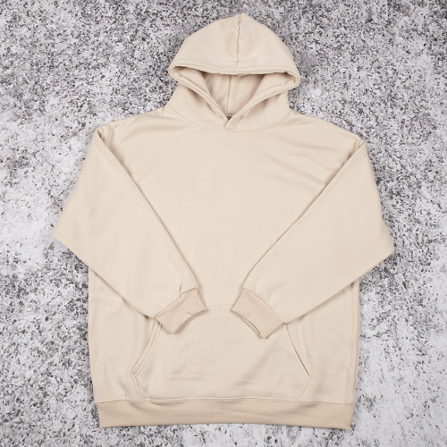 Custom Hoodies Bulk Plain Beige Pullover Hoodie