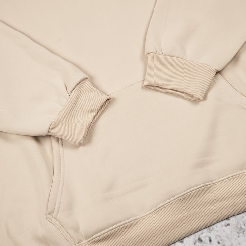 Custom Hoodies Bulk Plain Beige Pullover Hoodie