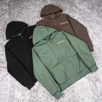 Custom Work Jackets Hooded Canvas Zip Up OEM Manufacturer