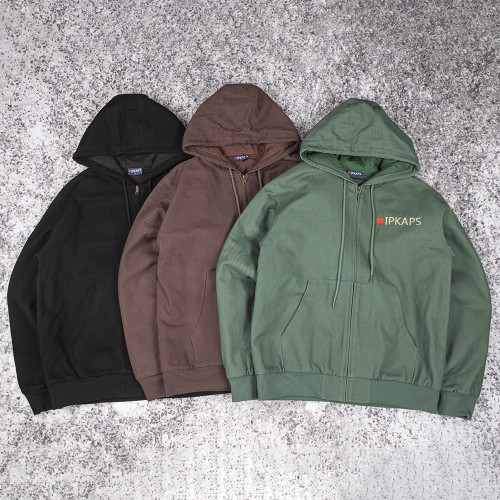 Custom Work Jackets Hooded Canvas Zip Up OEM Manufacturer
