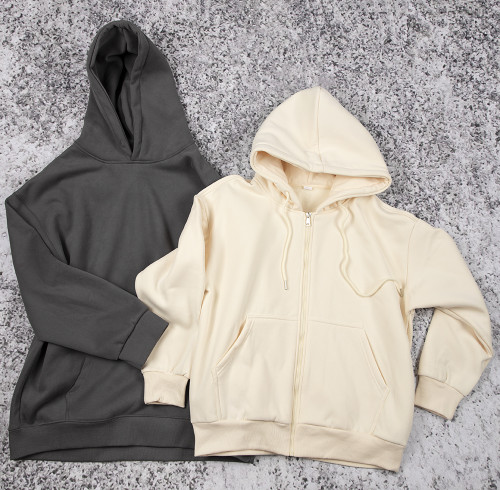 Premium custom zip up hoodie manufacturer, sherpa fleece