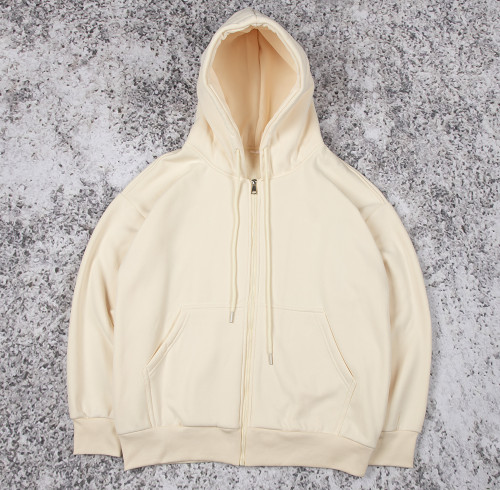 Custom zip up hoodie manufacturer fleece lined style for brands