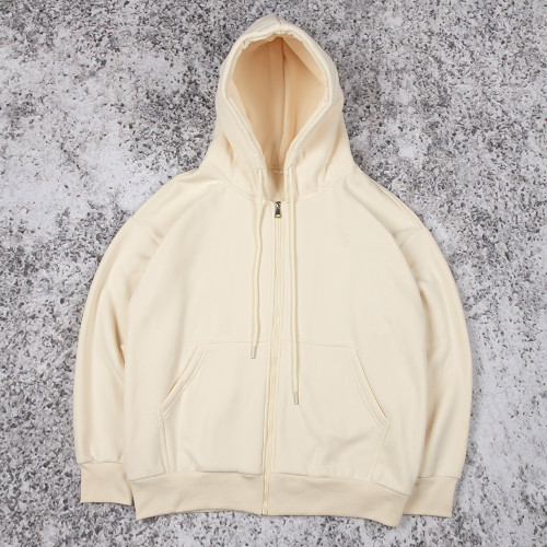 Custom zip up hoodie manufacturer fleece lined style for brands