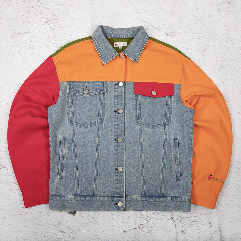 Green retro jacket model display
