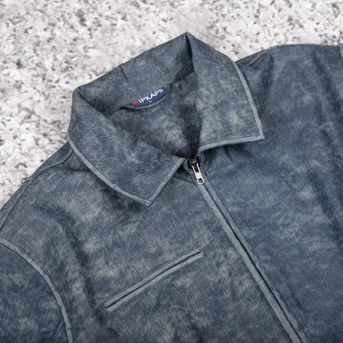 Custom Vintage Leather Work Jacket Manufacturer OEM