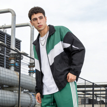 OEM custom track jackets color block windbreaker