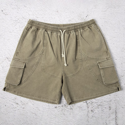 Custom Cargo Shorts Manufacturer Vintage Washed Utility Shorts