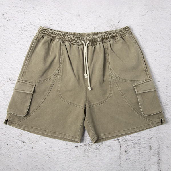 Custom Cargo Shorts Vintage Washed Utility Shorts
