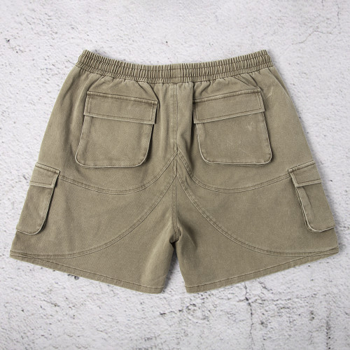 Custom Cargo Shorts Manufacturer Vintage Washed Utility Shorts
