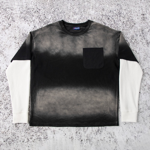 Custom Oversized T-shirt With Faux Layered Sleeves