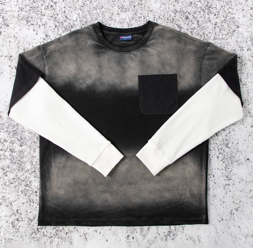 Custom Oversized T-shirt With Faux Layered Sleeves