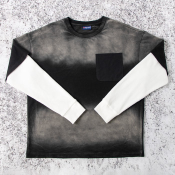 Custom Oversized T-shirt With Faux Layered Sleeves