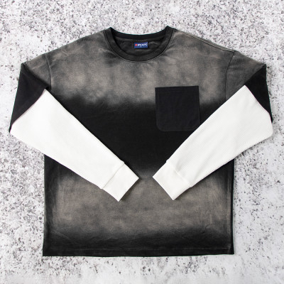 Custom Oversized T-shirt With Faux Layered Sleeves