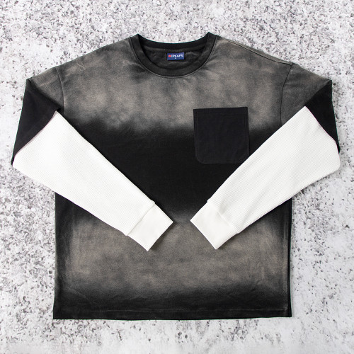 Custom Oversized T-shirt With Faux Layered Sleeves