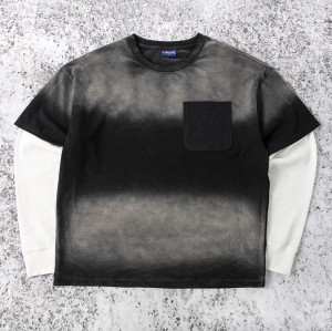 Custom Oversized T-shirt With Faux Layered Sleeves