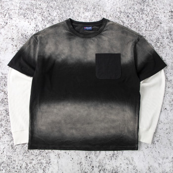Custom Oversized T-shirt With Faux Layered Sleeves