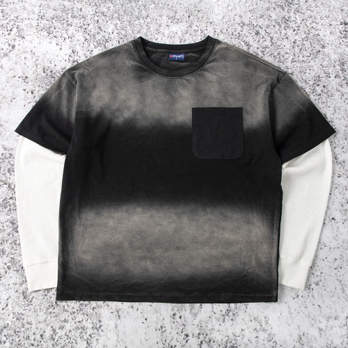Custom Oversized T-shirt With Faux Layered Sleeves