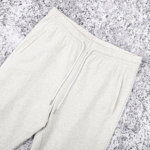 Custom Sweat Pants OEM Fleece Joggers In Oatmeal
