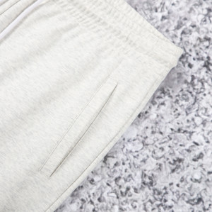 Custom Sweat Pants OEM Fleece Joggers In Oatmeal