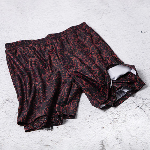 Custom athletic shorts with all-over print